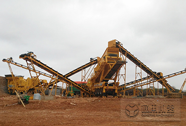 南陽河卵石移動(dòng)破碎生產(chǎn)線